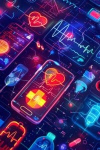 Profissionais de saúde serviçais de plataformas digitais