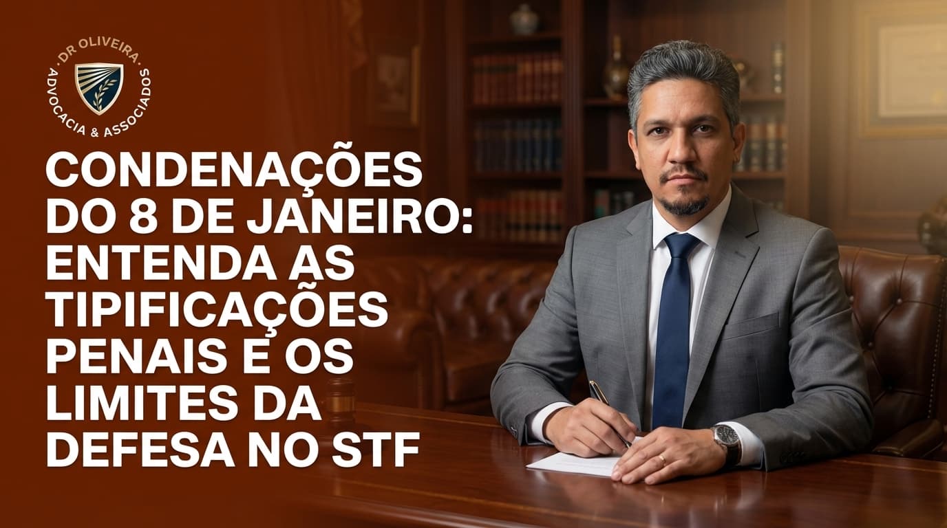 Condenações do 8 de Janeiro: Entenda as Tipificações Penais e os Limites da Defesa no STF