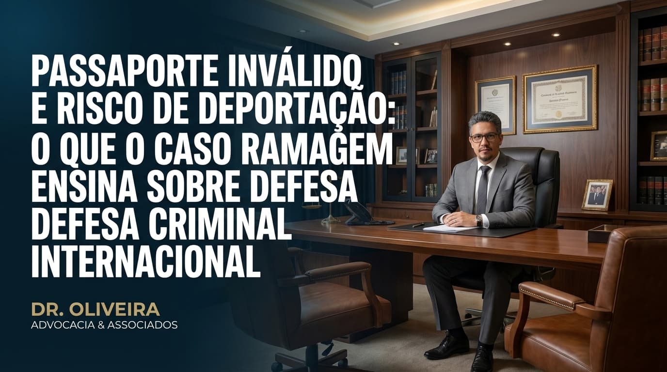 Passaporte Inválido e Risco de Deportação: O Que o Caso Ramagem Ensina Sobre Defesa Criminal Internacional