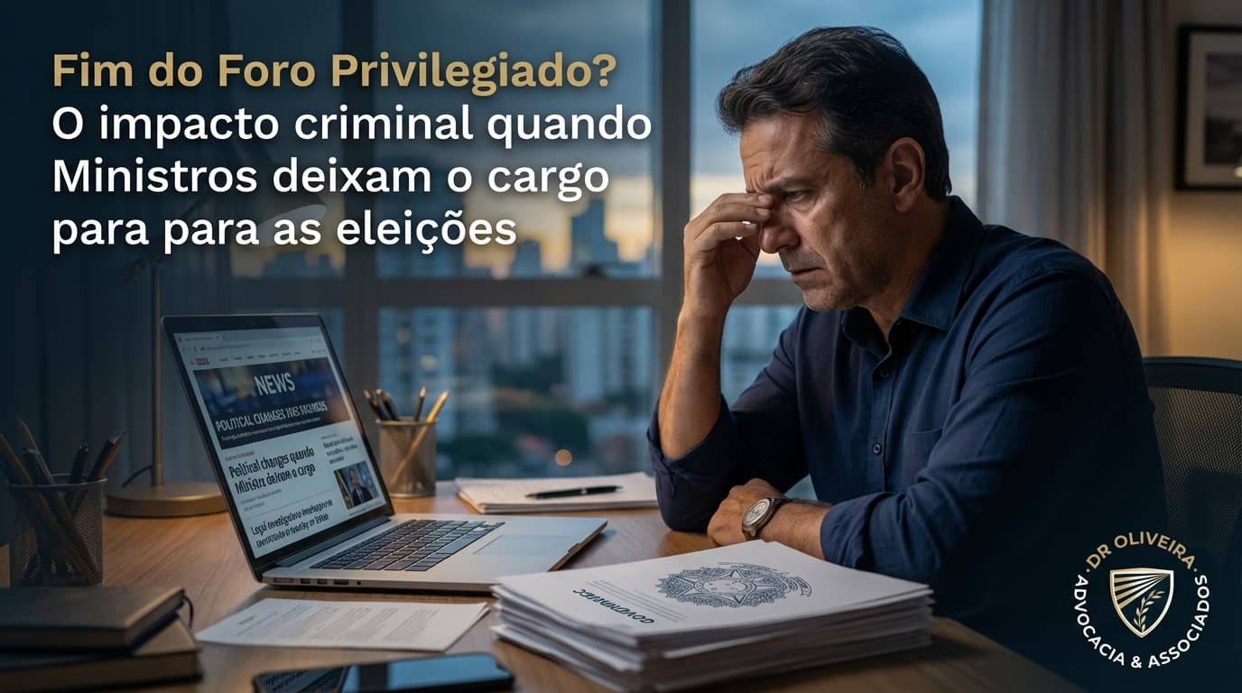 Fim do Foro Privilegiado? O impacto criminal quando Ministros deixam o cargo para as eleições